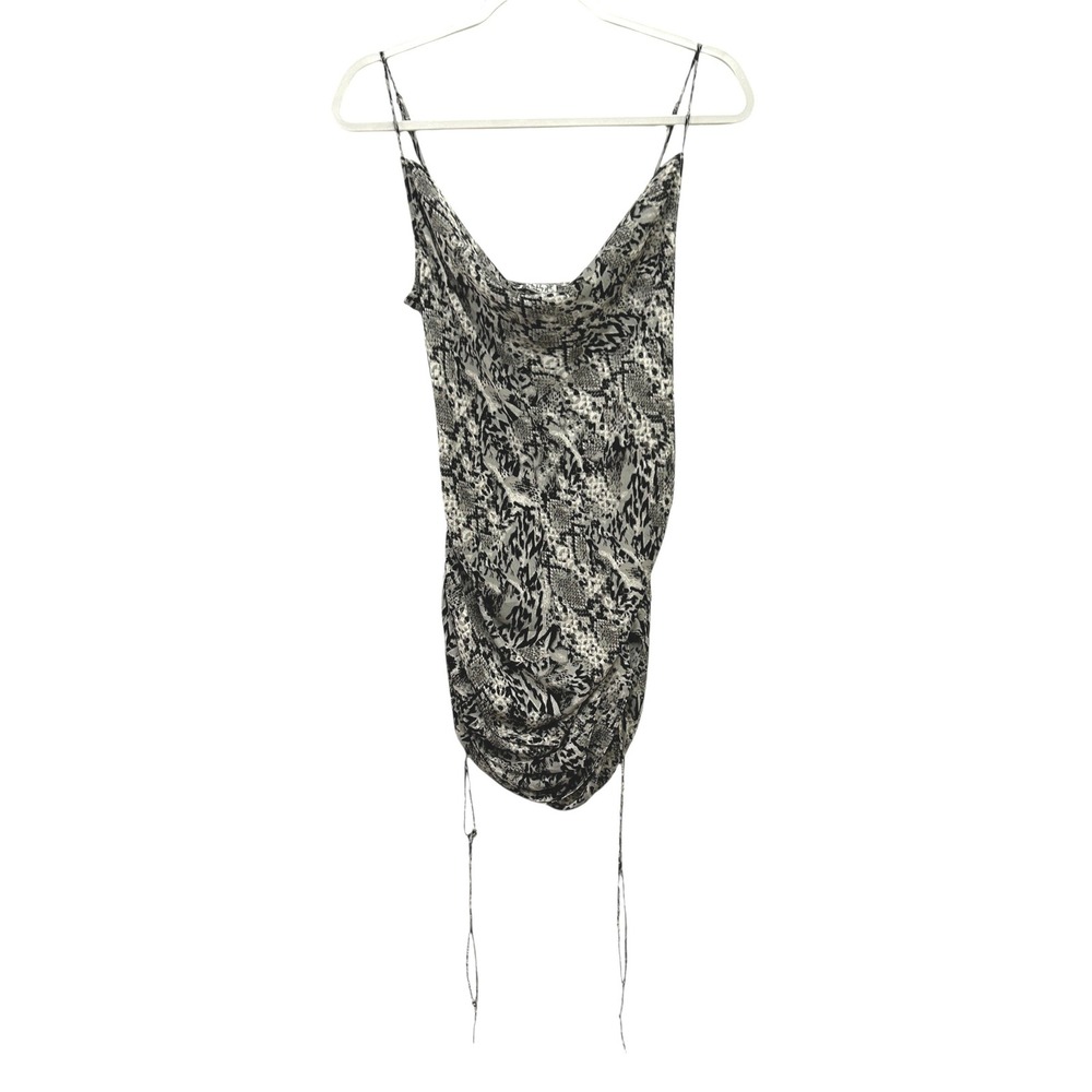 Intimately Free People Snakeskin Cowl Neck Ruched Mini Dress S‎ Y2K Going Out